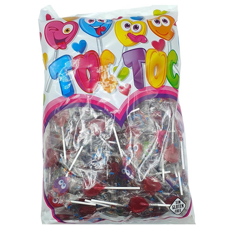 BOLSA DE PIRULETAS CORAZÓN CEREZA TOC TOC