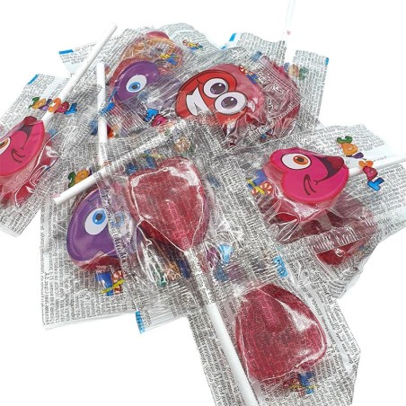 BOLSA DE PIRULETAS CORAZÓN CEREZA TOC TOC