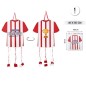 Piñata camiseta de fútbol roja y blanca