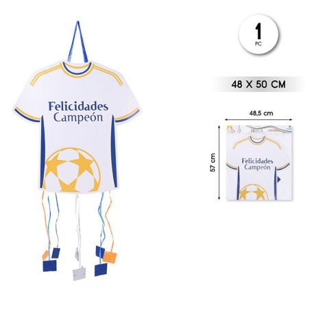 Piñata camiseta de fútbol blanca