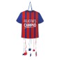 Piñata camiseta de fútbol azul y roja
