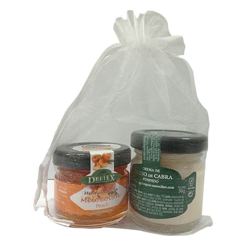 Detalle de mermelada y queso para regalos