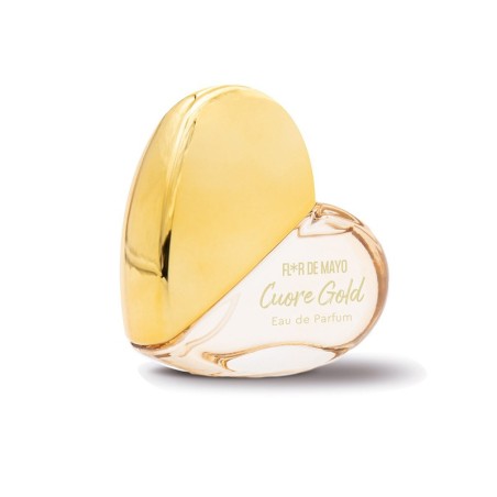 Mini Perfume de corazón dorada