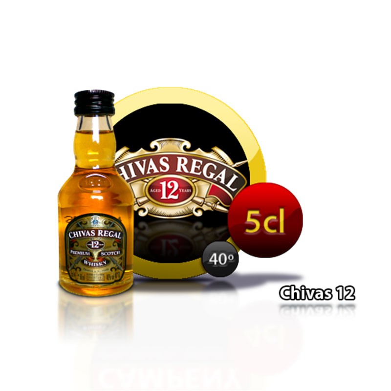 Mini Botella Whisky Chivas Regal 12 años más caja de regalo
