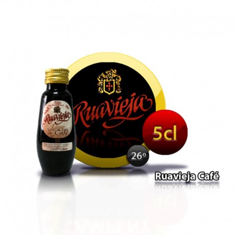 Botella mini licor de café Ruavieja
