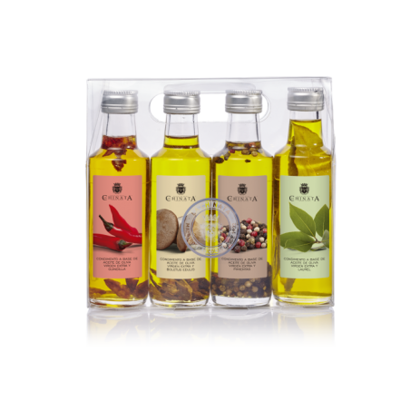 Estuche Aceites 4 condimentos 