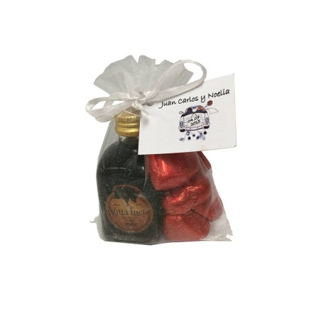 Licor de café miniatura con bombones
