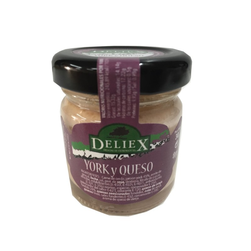 Miniatura 30 gr paté york y queso Deliex