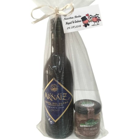 Vino Arnáiz con tarro de paté Deliex