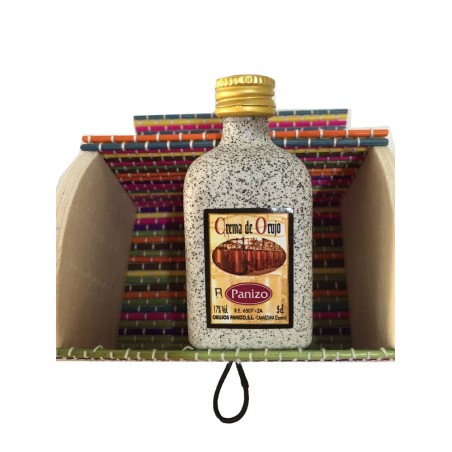 Mini baúl con licor mini de crema de orujo