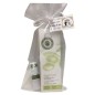 Set empresa de cosmética con crema de manos y protector labial Set empresa de cosmética con crema de manos y protector labial