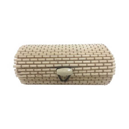 Baúl mimbre ovalado beige para empresa