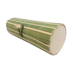Baúl de madera mimbre beige-verde largo empresa