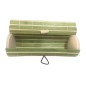 Baúl de madera mimbre beige-verde largo empresa Baúl de madera mimbre beige-verde largo empresa
