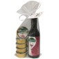 Botella miniatura vino Extremadura con cinco monodosis de paté para empresa Botella miniatura vino Extremadura con cinco monodosis de paté para empresa