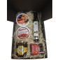 Cesta pequeña con pimentón, aceite, miel, jamón curado y lata aceite, ajo y tomate para empresas Cesta pequeña con pimentón, aceite, miel, jamón curado y lata aceite, ajo y tomate para empresas
