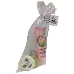 Pack empresas crema de manos rosa de mosqueta, champú suave y pastilla de jabón