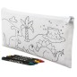 Estuche con ceras dinosaurios