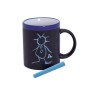 Taza de cerámica y pizarra Taza de cerámica y pizarra