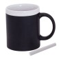 Taza de cerámica y pizarra Taza de cerámica y pizarra
