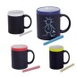 Taza de cerámica y pizarra Taza de cerámica y pizarra