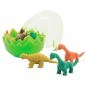 Detalle huevo con gomas de borrar dinosaurios Detalle huevo con gomas de borrar dinosaurios