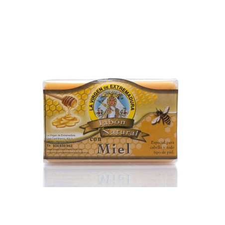 Jabón artesano elaborado principalmente con miel, un producto natural