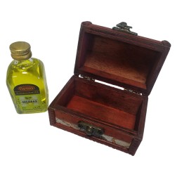 Baúl mapa con licor hiebas 5 cl para invitados