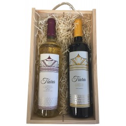 Caja de madera con vinos Tiara