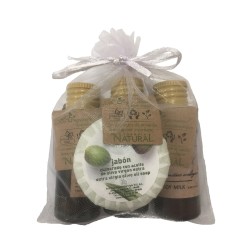 Comprar Gel, Champú, Bodymilk, jabón y bolsa de organza