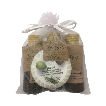 Comprar Gel, Champú, Bodymilk, jabón y bolsa de organza
