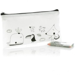 Estuche ballena para colorear infantil