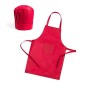 Mandil con Gorro de cocina para regalos y celebraciones (Rojo) Mandil con Gorro de cocina para regalos y celebraciones (Rojo)