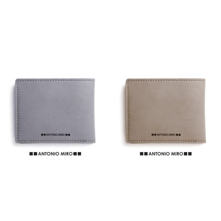 Cartera Gris acabada en Piel