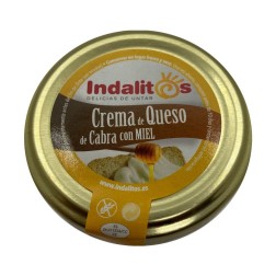 Tarro con crema de queso de cabra y miel