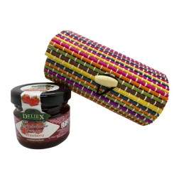 Tarrito de mermelada con baúl para eventos