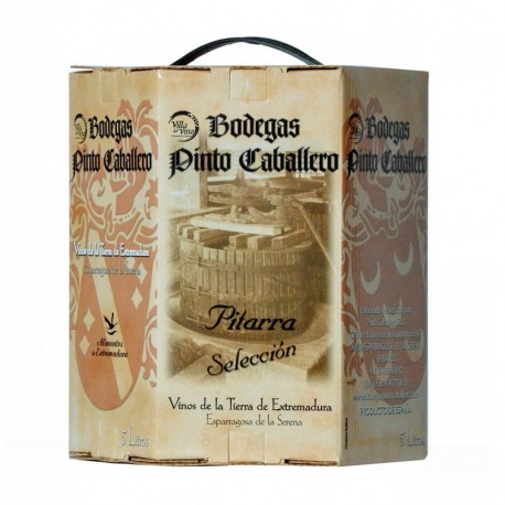 Vino de pitarra tinto 5 litros procedente de Extremadura. Envase bag in box.