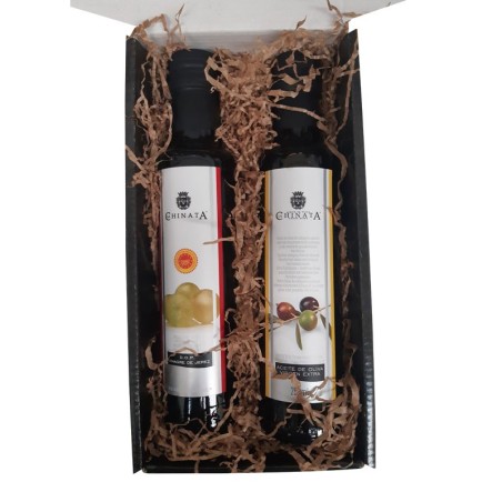 Lote con aceite y vinagre La Chinata para regalo empresa