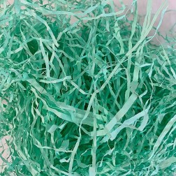 Virutas de papel para rellenar regalos 1 KG color verde agua