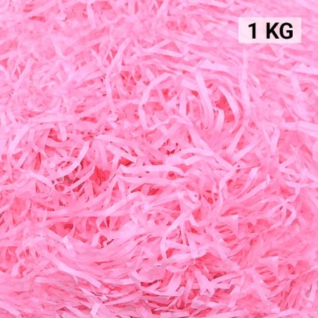 Virutas de papel para rellenar regalos 1 KG color rosas