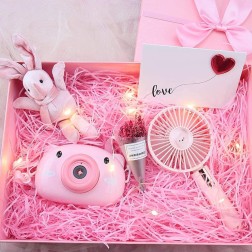 Virutas de papel para rellenar regalos 1 KG color rosas