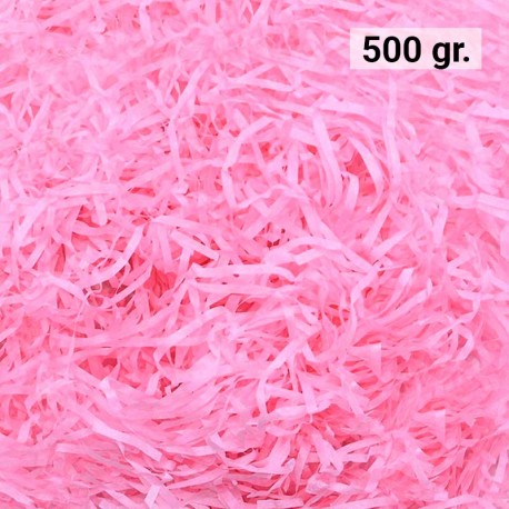 Papel kraft color rosa en forma de viruta para decoración y embalaje