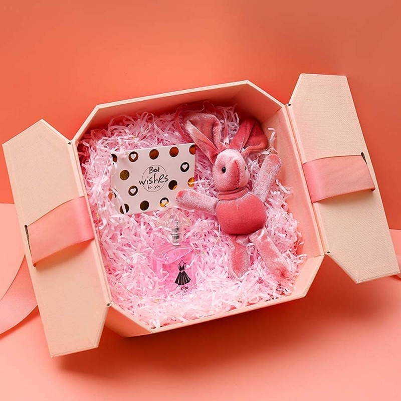 Papel kraft color rosa en forma de viruta para decoración y embalaje
