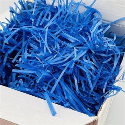 Virutas de papel para rellenar regalos 1 KG color azulón