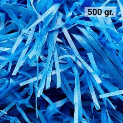 Virutas de papel para rellenar regalos 500 gr. color azulón