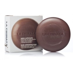 Pastilla de jabón exfoliante con AOVE Ecológico y huesos de aceituna de La Chinata