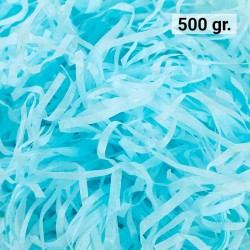Virutas de papel para rellenar regalos 500 gr. color azul