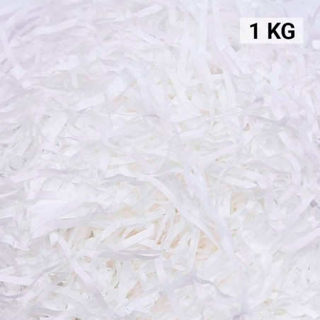 Virutas de papel para rellenar regalos 1 KG color amarillo
