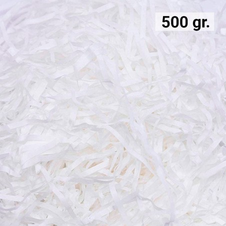 Virutas de papel para rellenar regalos 500 gr. color gris