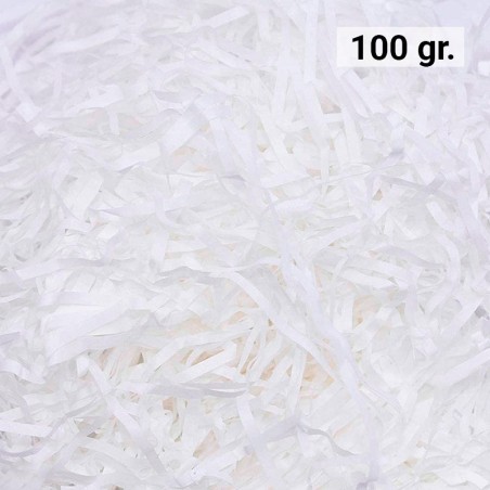 Virutas de papel para rellenar regalos 100 gr. color gris